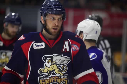 Nathan Paetsch now plays with the Grand Rapids Griffins
