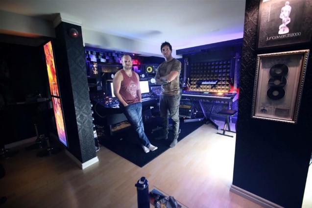Nicholas in the studio with Jared Robinson