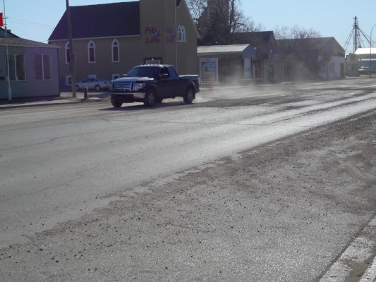 Vehicles can't help but kick up dust