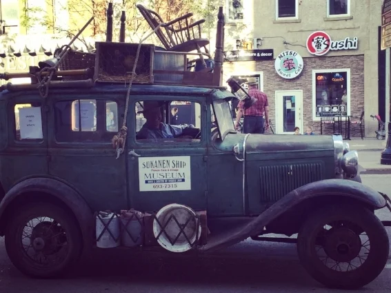 Sukanen Ship Pioneer Village loaded up it's portable antique show.