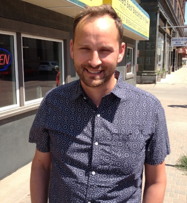 Ryan Meili in front of Veroba's