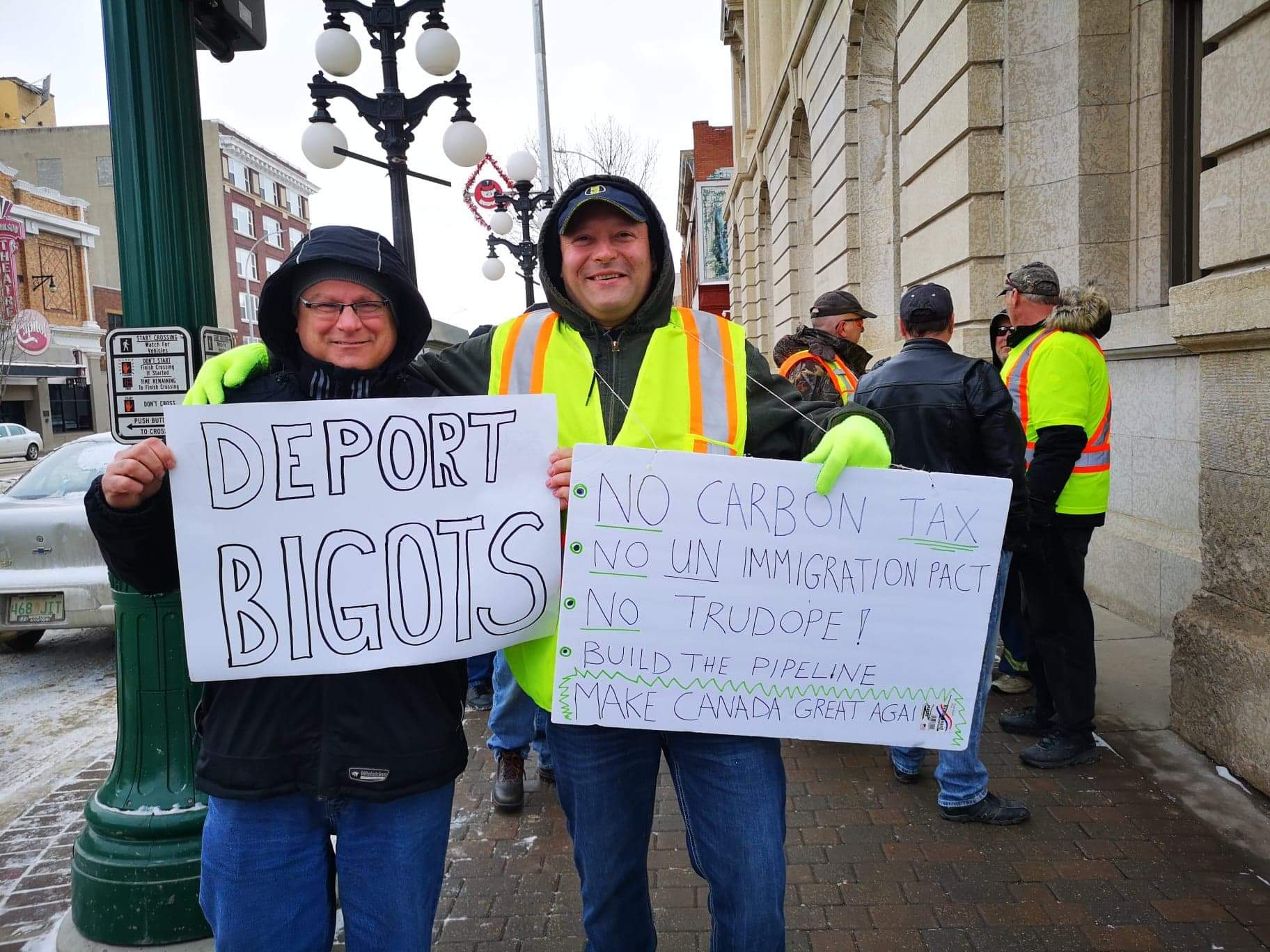 Despite differences of opinion the rally was not overly confrontational - Nick Murray photo