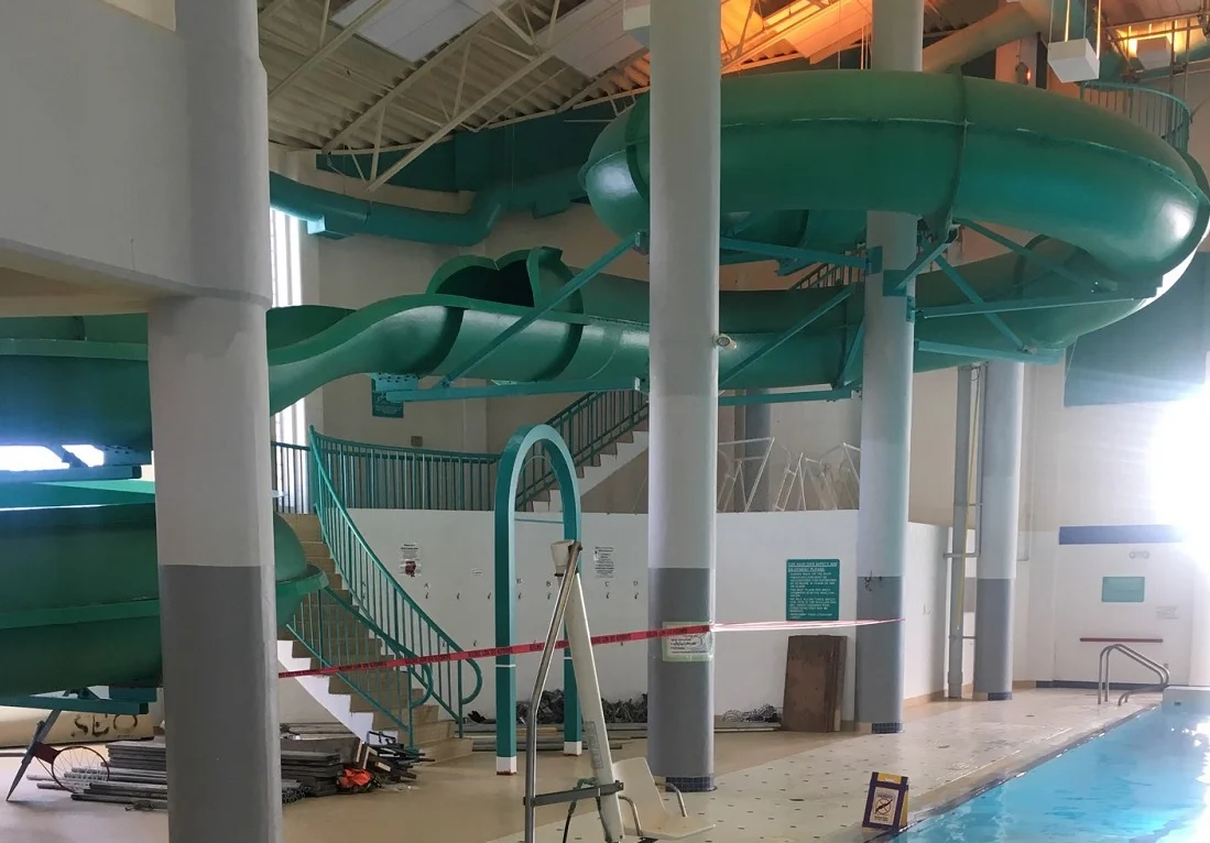 Area where new lighting installation is under progress - City of Moose Jaw Photo