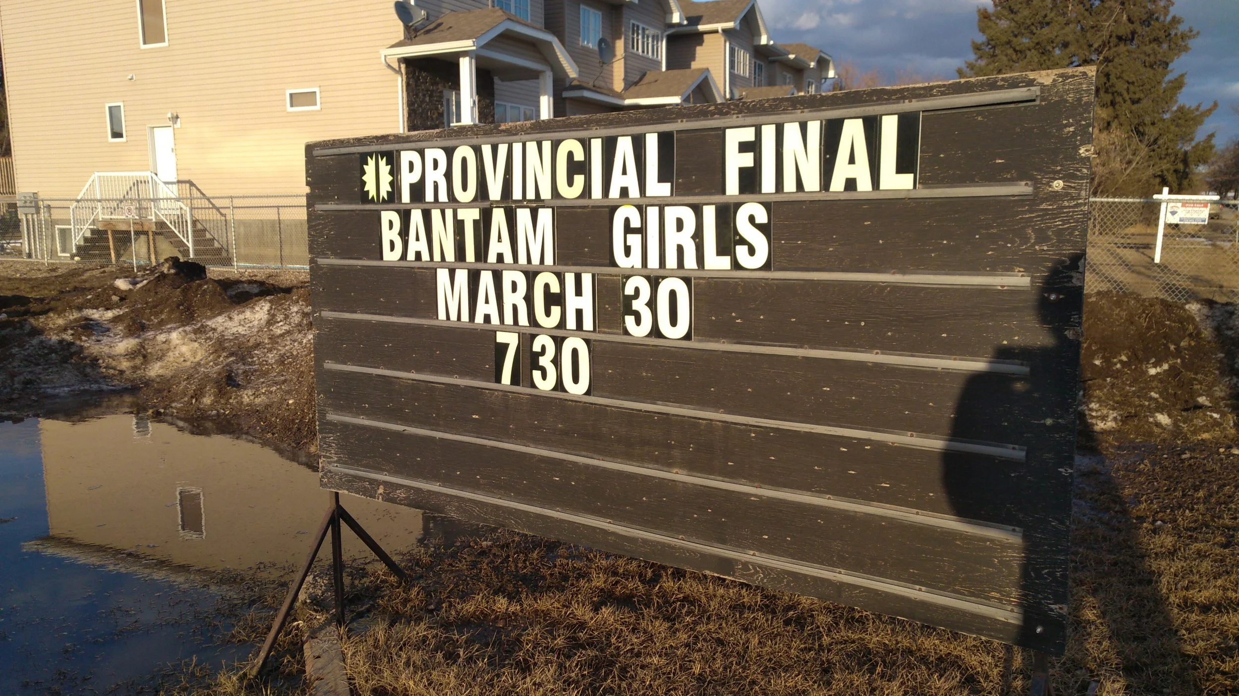 The Hockey Sign At The Intersection Of Highways 26 and 303