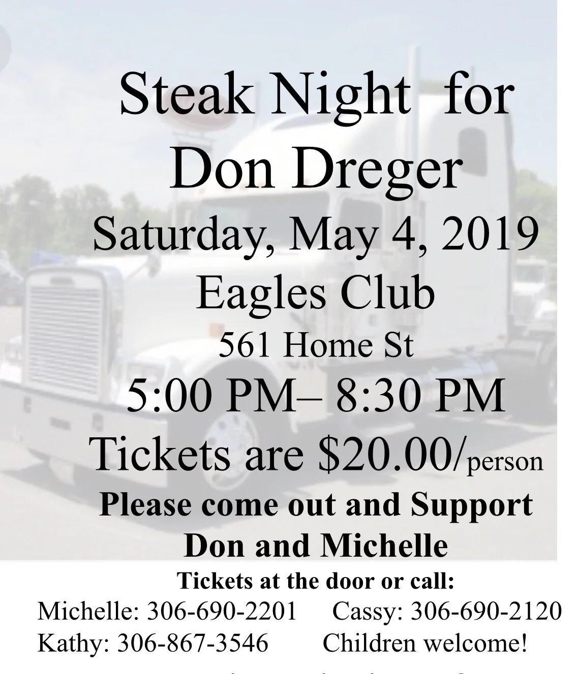 Steak Night Being Held To Assist Local Family