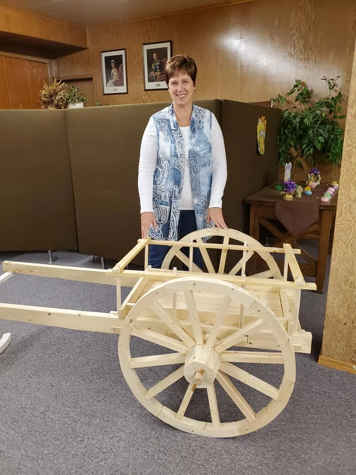 A model of a cart was on display
