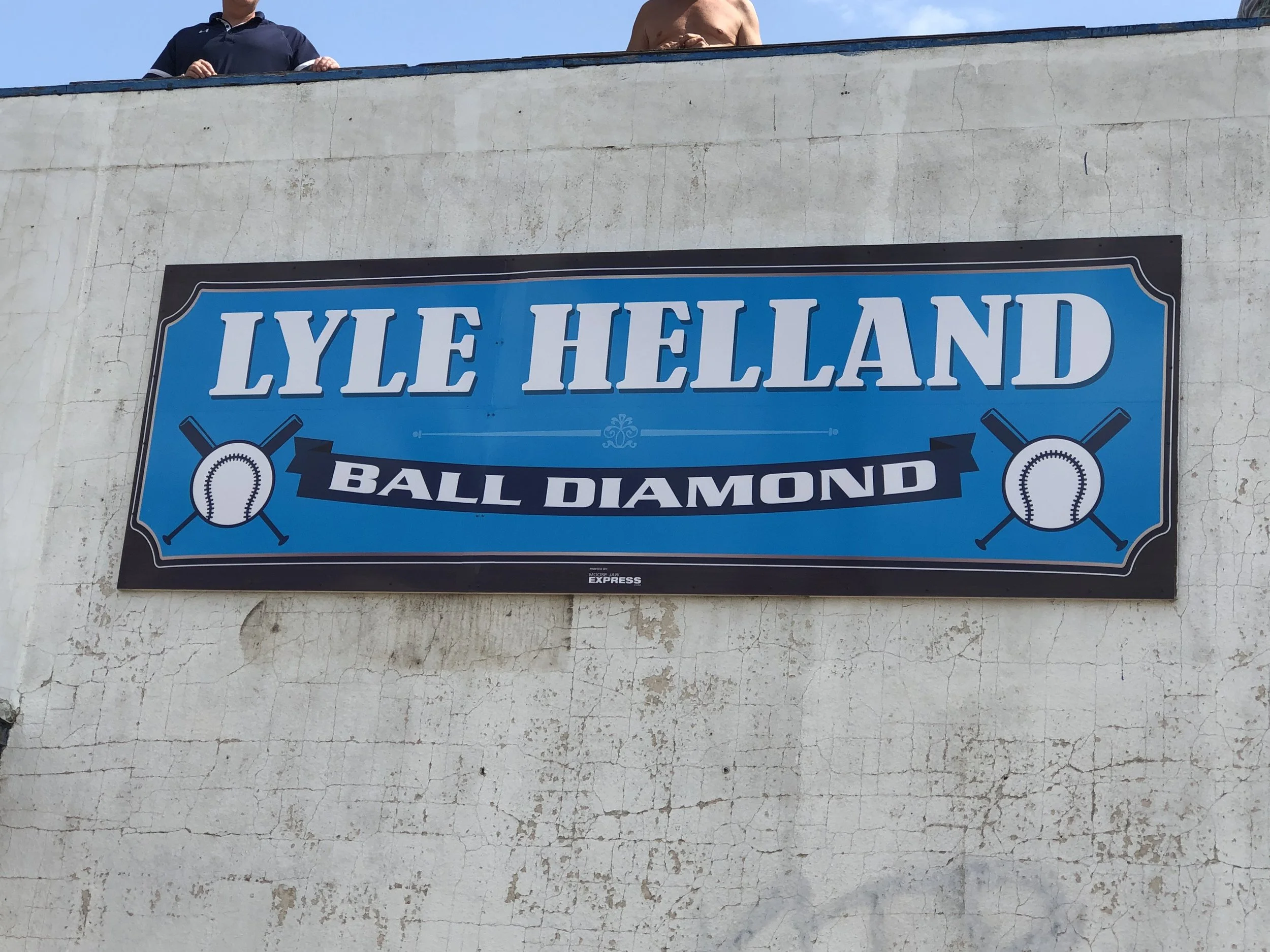 Sign Officially Unveiled Naming Lyle Helland Ball Diamond