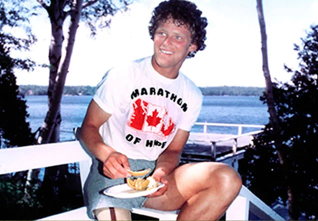 Terry Fox Stops During His 1980 Run - submitted photo