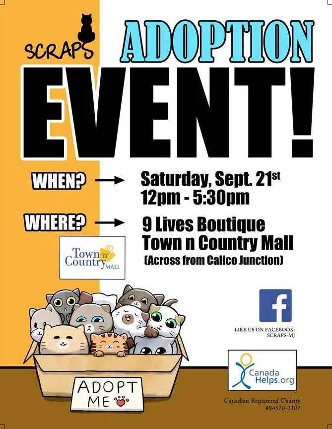 SCRAPS Holding An Adoption Event Today