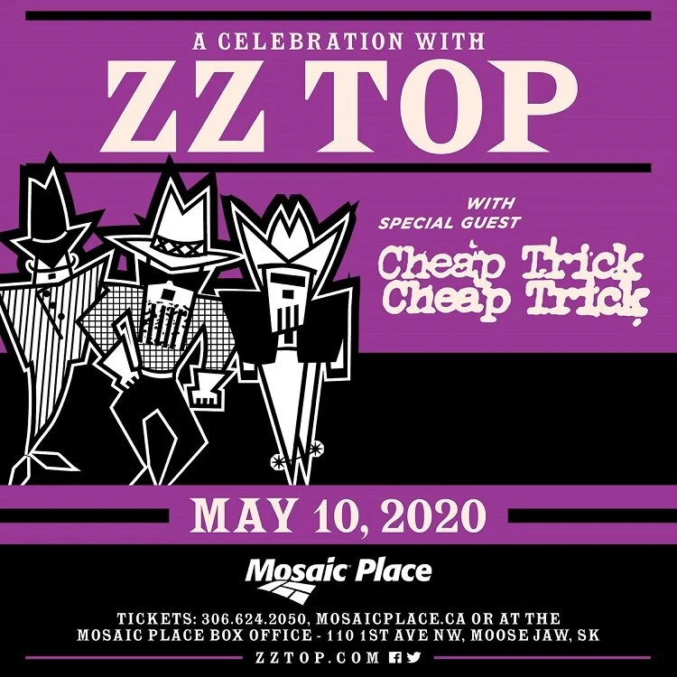 ZZ Top And Cheap Trick To Perform At Mosaic Place