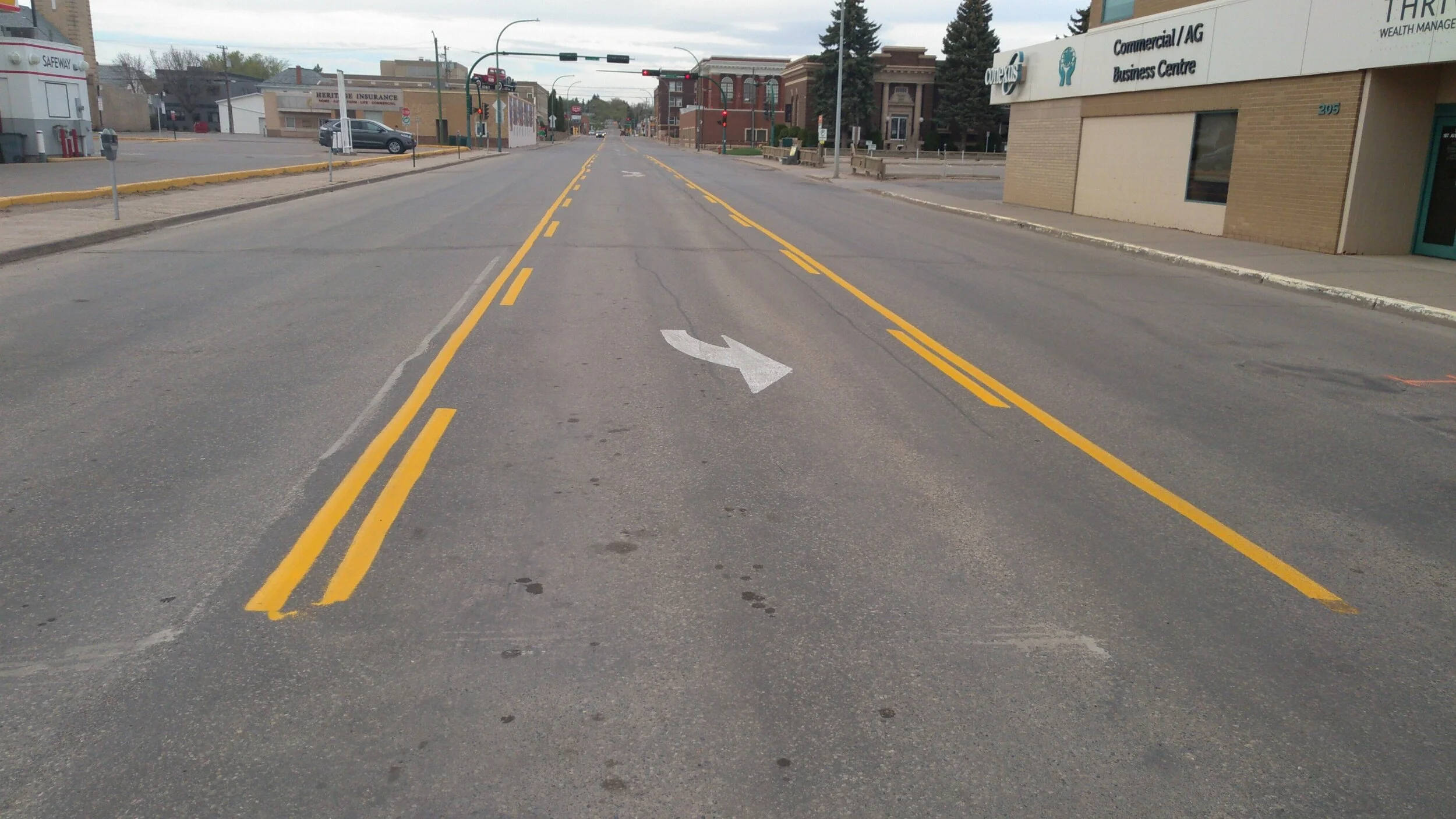 Lines Repainted On 1st Avenue NW (Copy)
