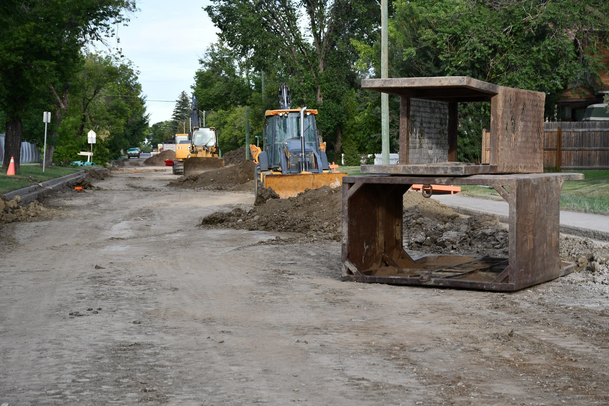 Equipment on Stadacona Street East - MJ Independent photo