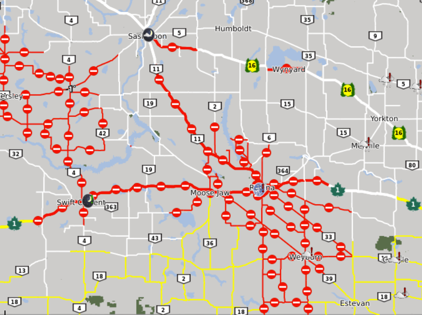 Storm Leaves Many Area Highways Closed