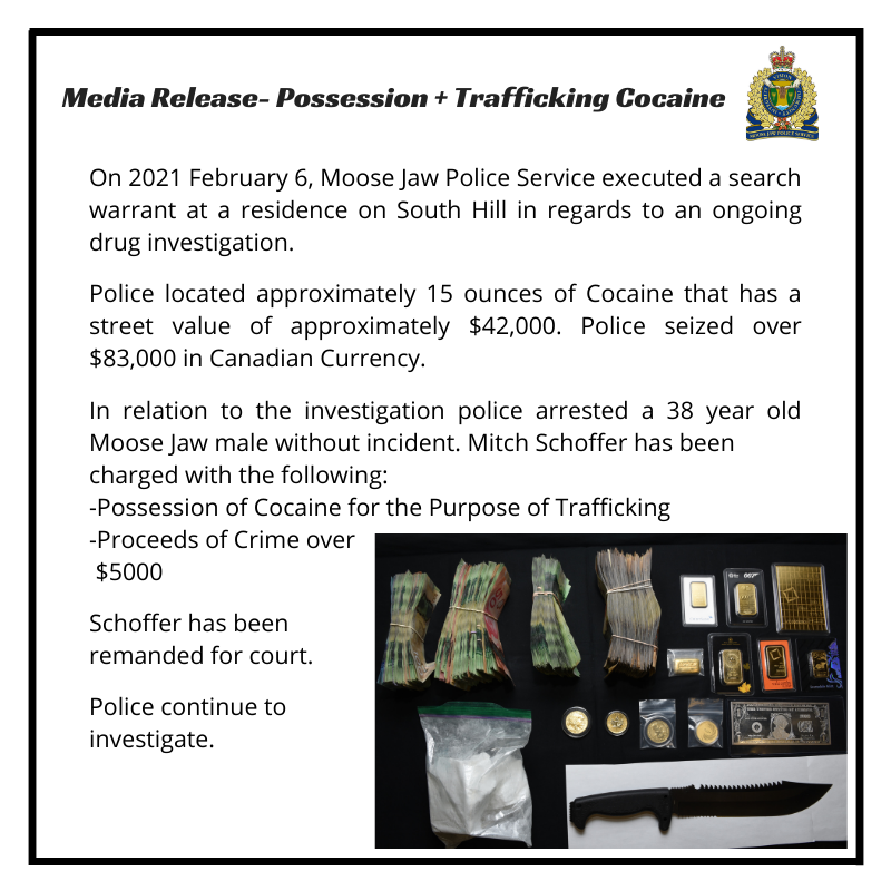 Charges Laid In Cocaine Bust 