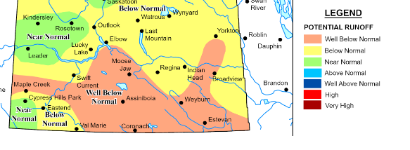 Local Runoff Potential Still Well Below Normal