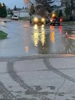 Water Break On 1300 Block Of Coteau Street West
