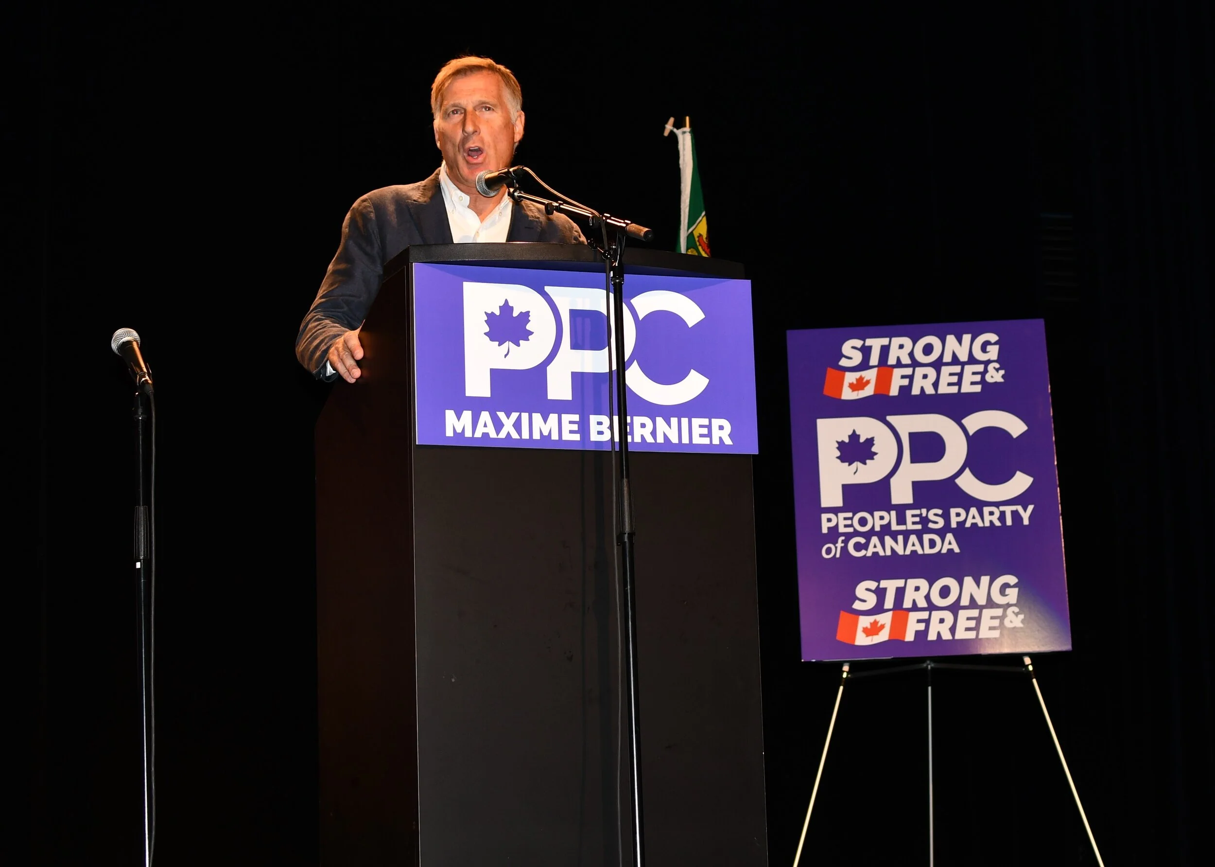 PPC Leader Addresses Supporters At Moose Jaw Rally 
