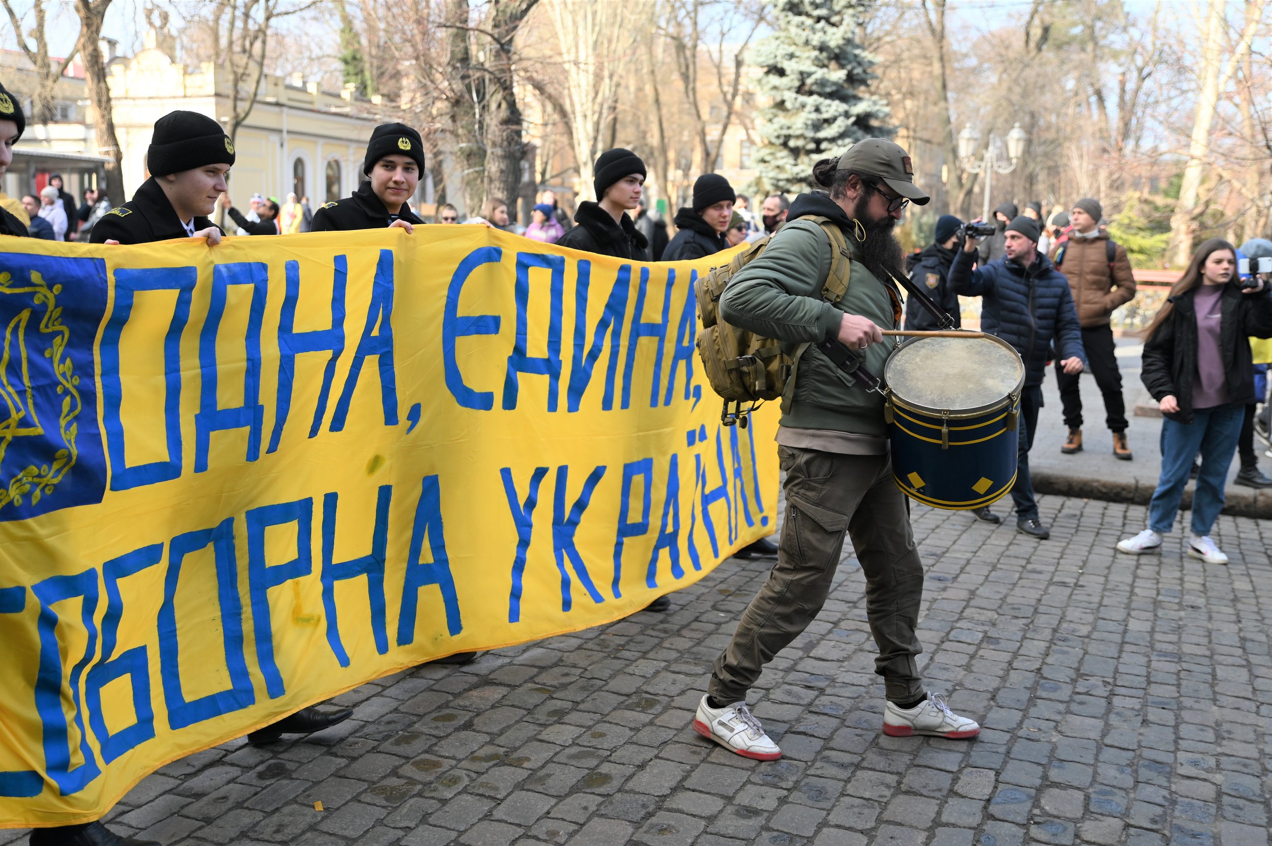 Odessa Holds Day Of Unity March Wondering If War Will Happen 