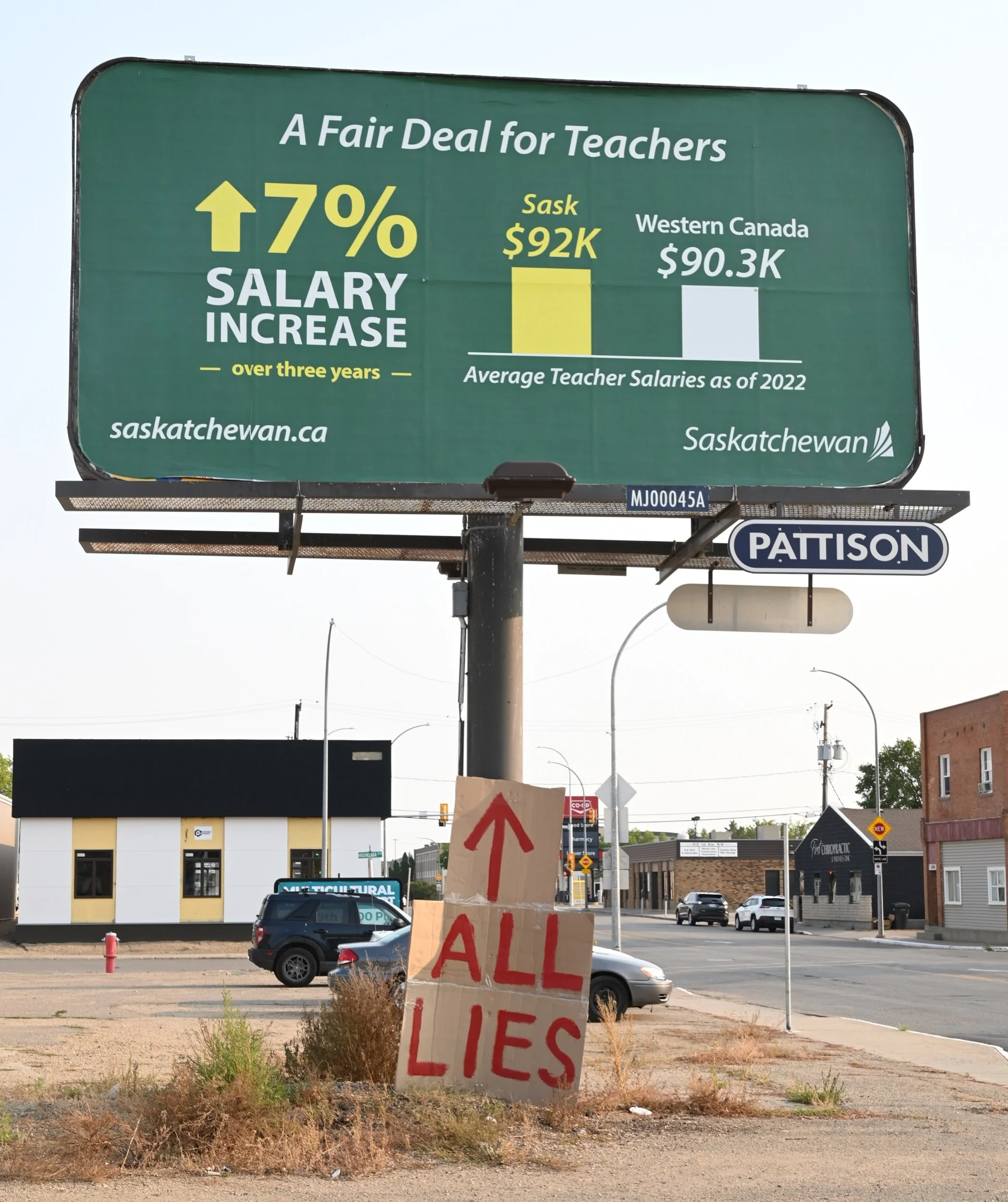 Billboard Receives A Low Tech Rebuttal