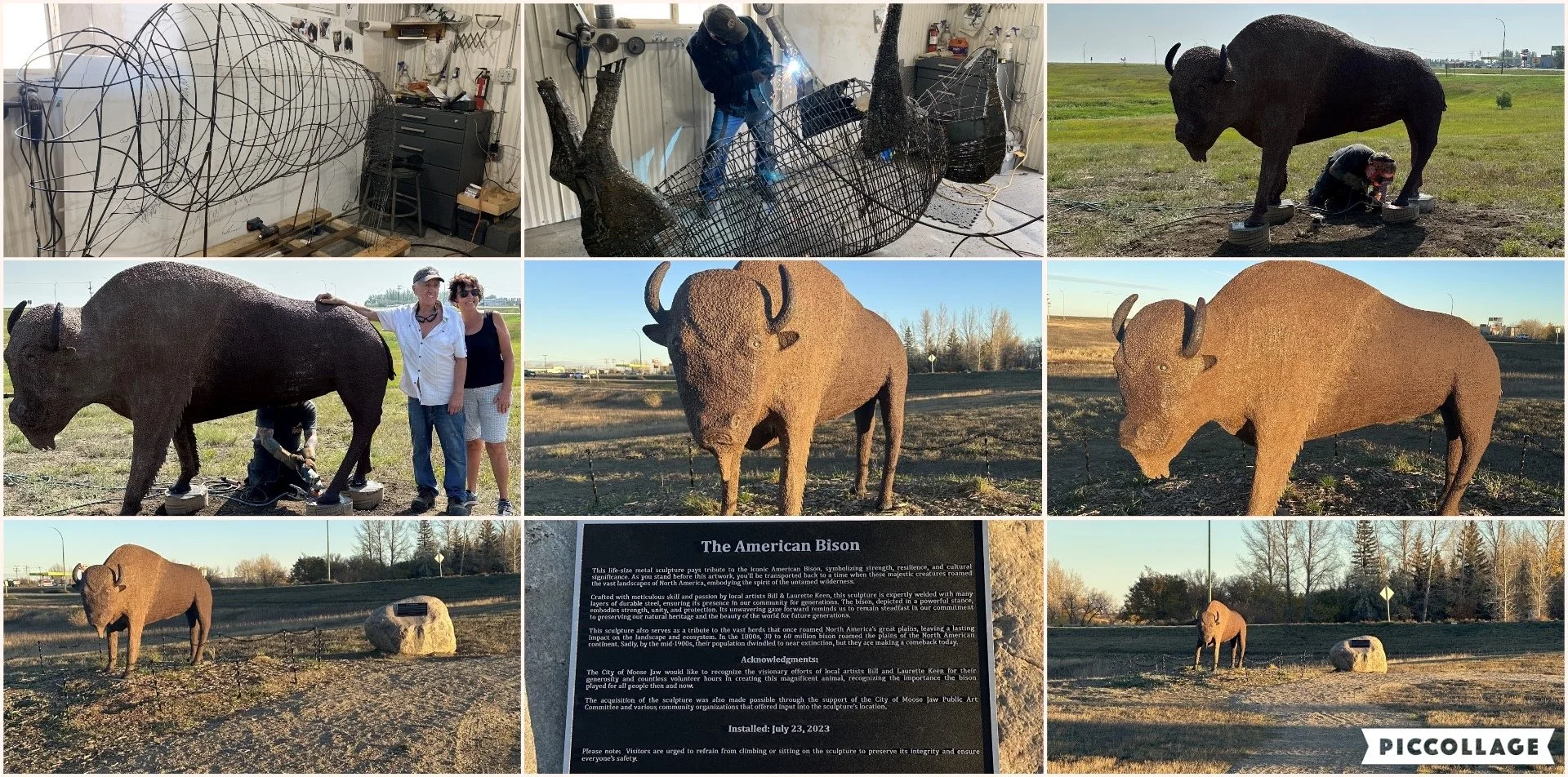 Bison Sculpture Officially Installed