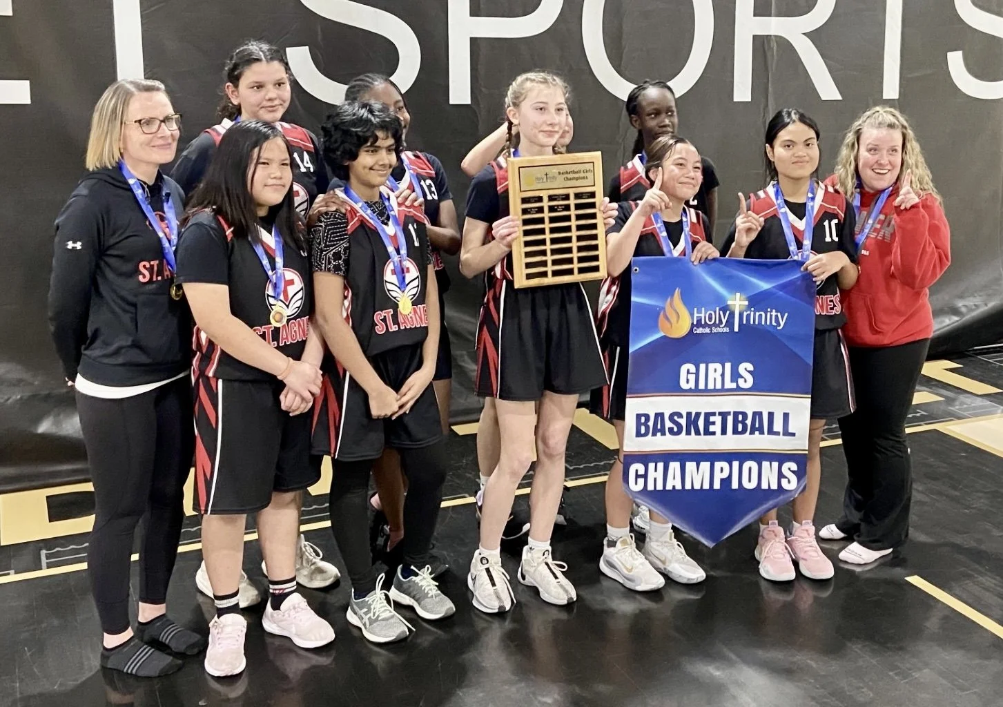 Saint Agnes Spartans Sweep HTCSD Elementary Basketball Championships