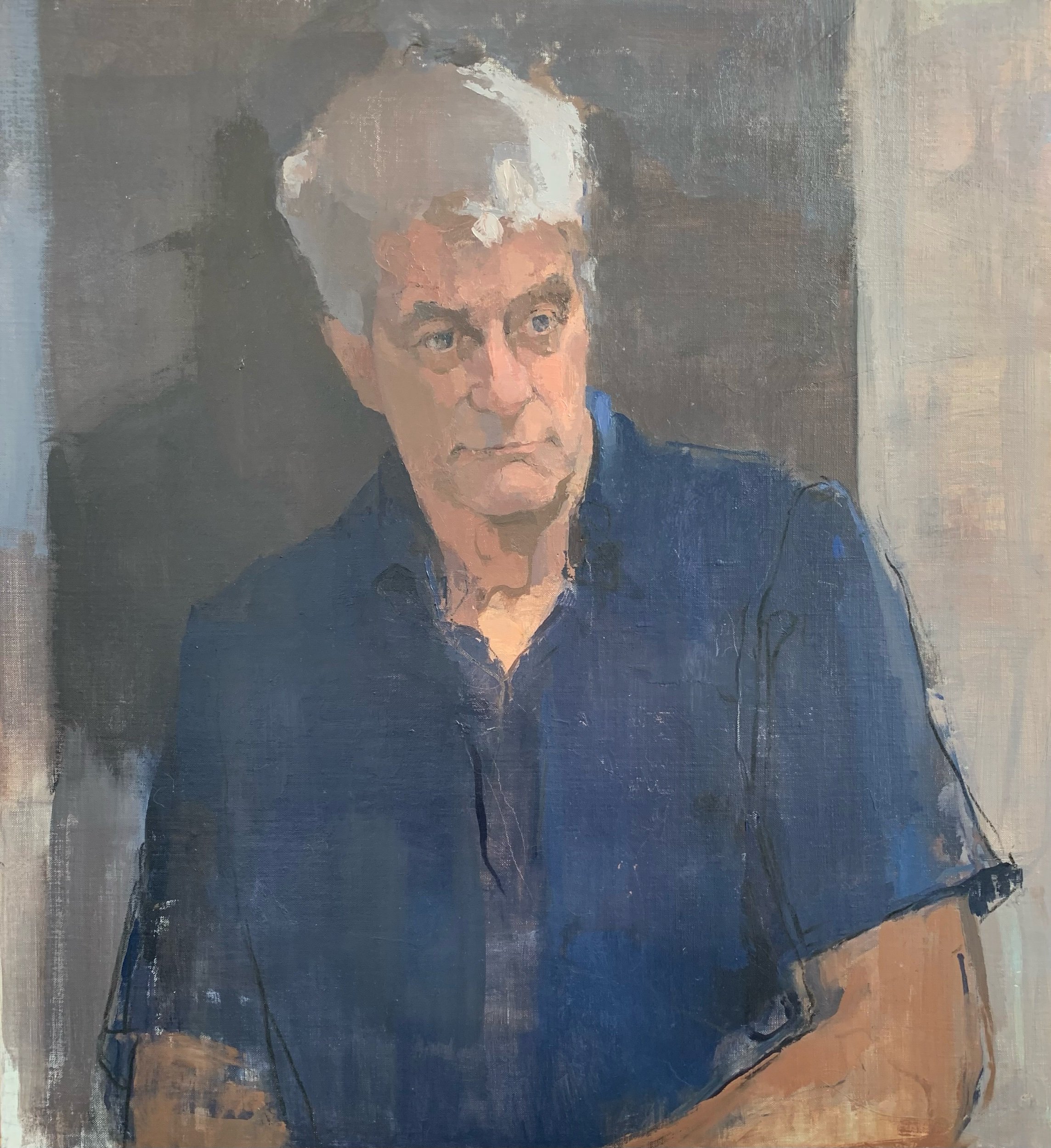   A Portrait of Paul DuSold   2022  26” x 24”  oil on linen glued to board 