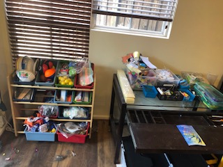 Desk Area After Organization