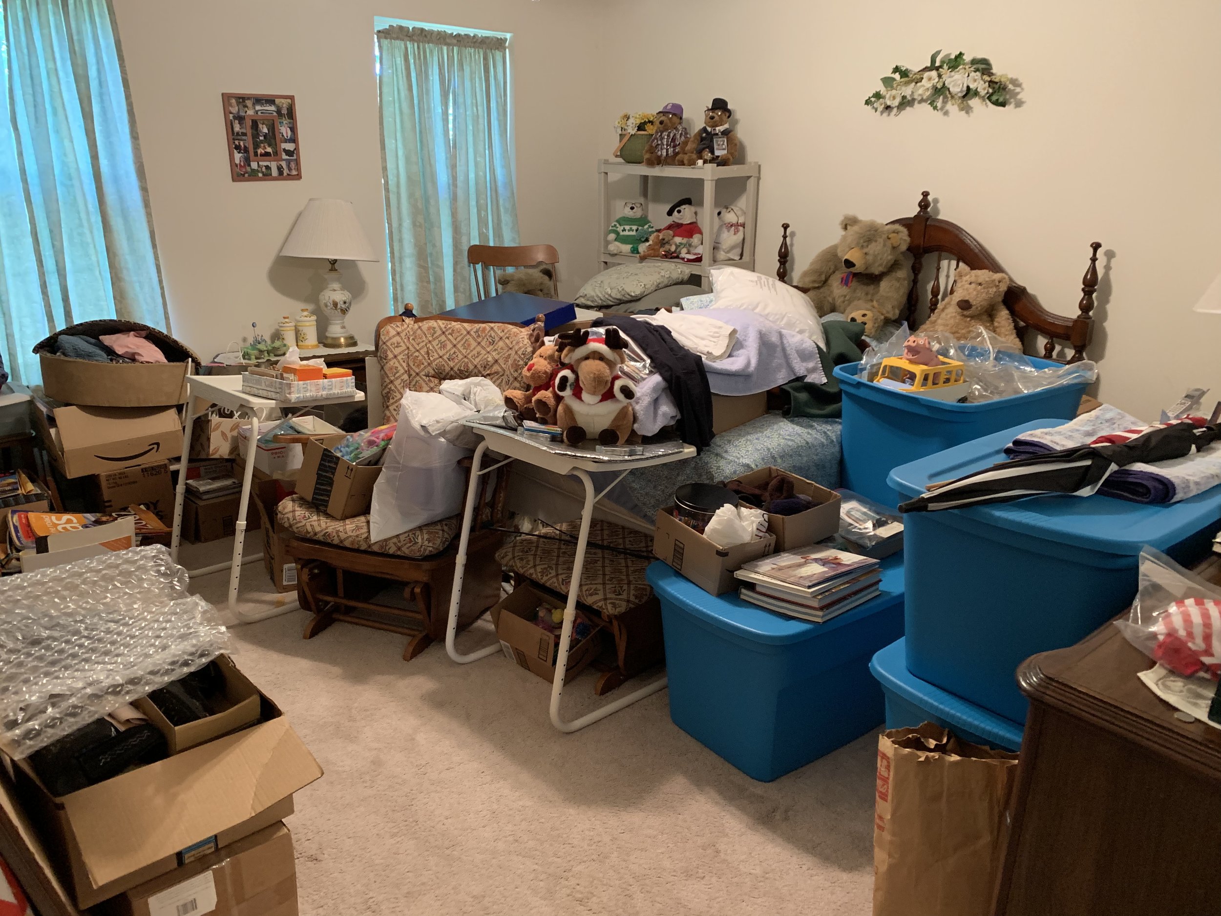 Before bedroom organizing Image