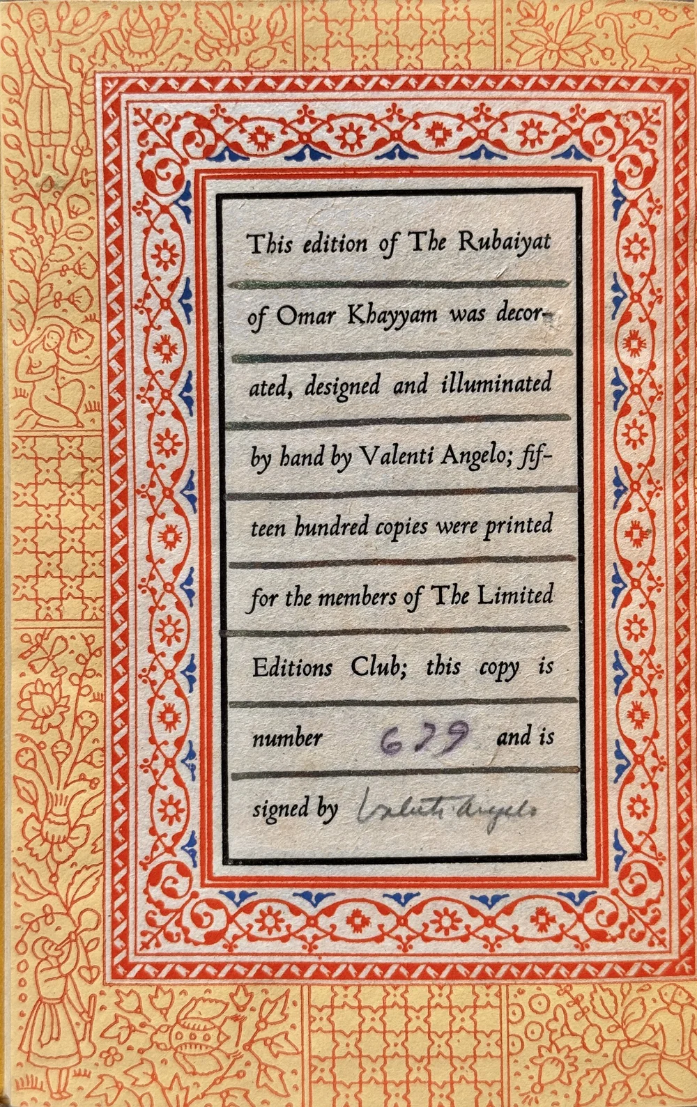The Rubaiyat of Omar Khayyam - Limited Editions Club, 1935