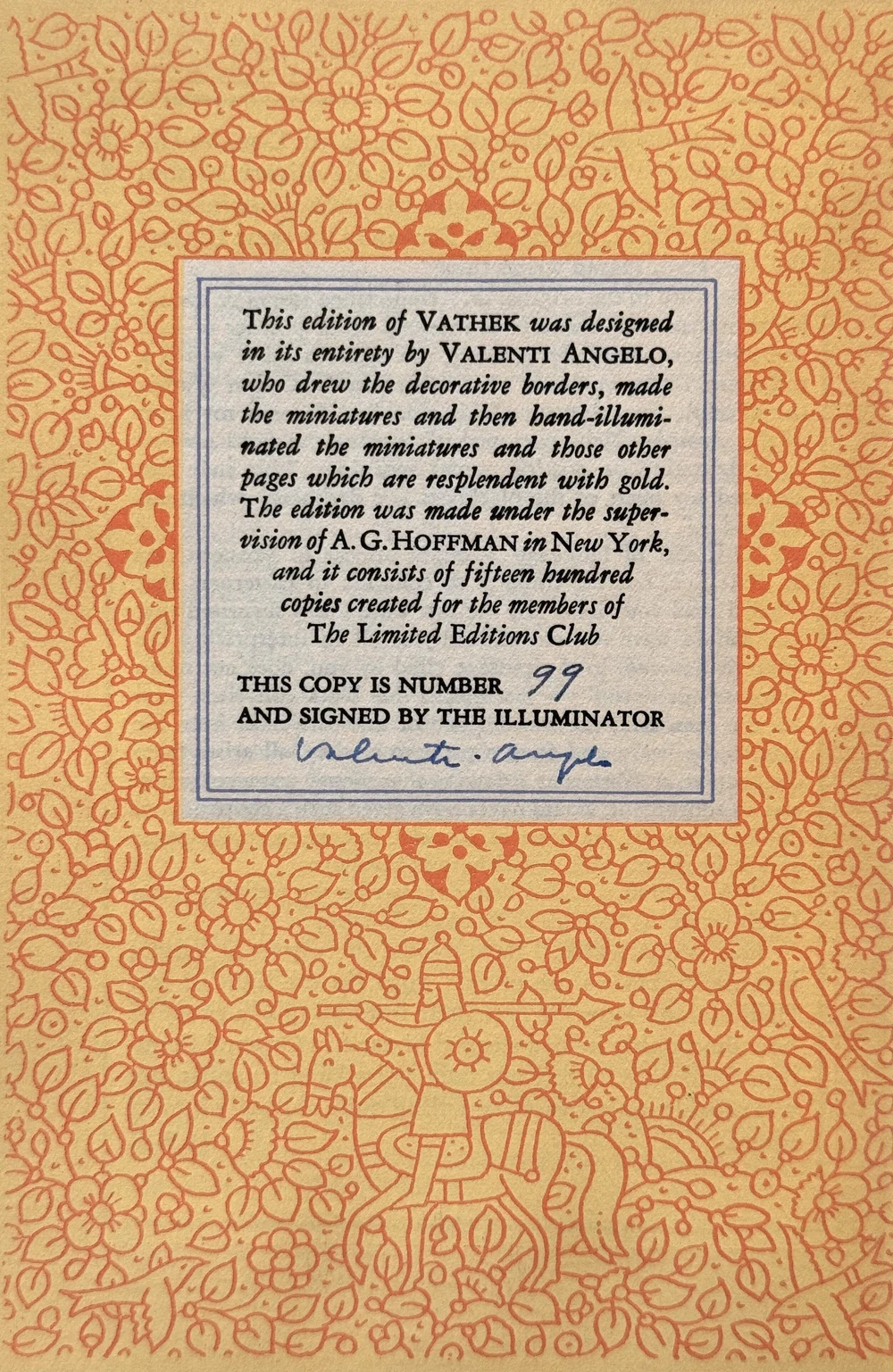 Vathek: An Arabian Tale by William Beckford - Limited Editions Club, 1945