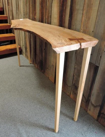 Organic spalted maple side table created by David Walter