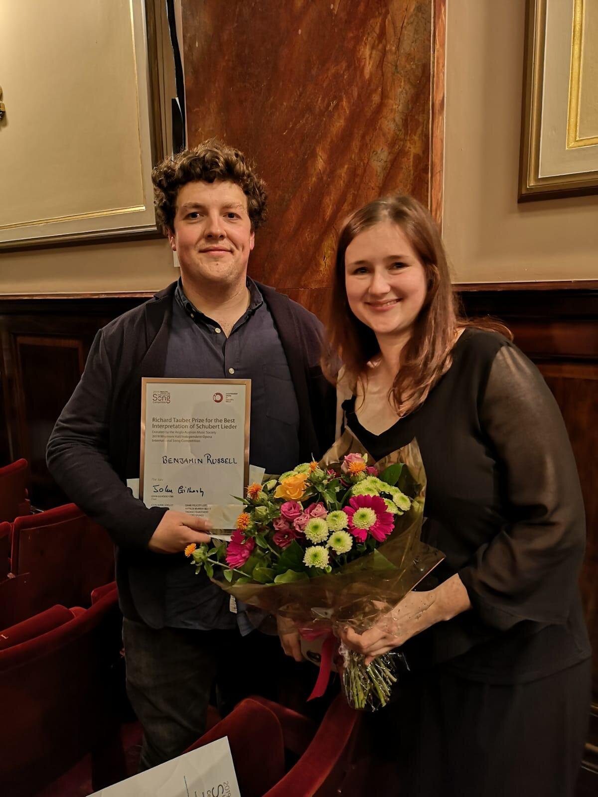 Manon and Benjamin at the Prize Ceremony - 11th Sep 2019