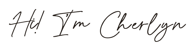 Text that reads "Hid I’m Cherylyn" in a stylized script font.