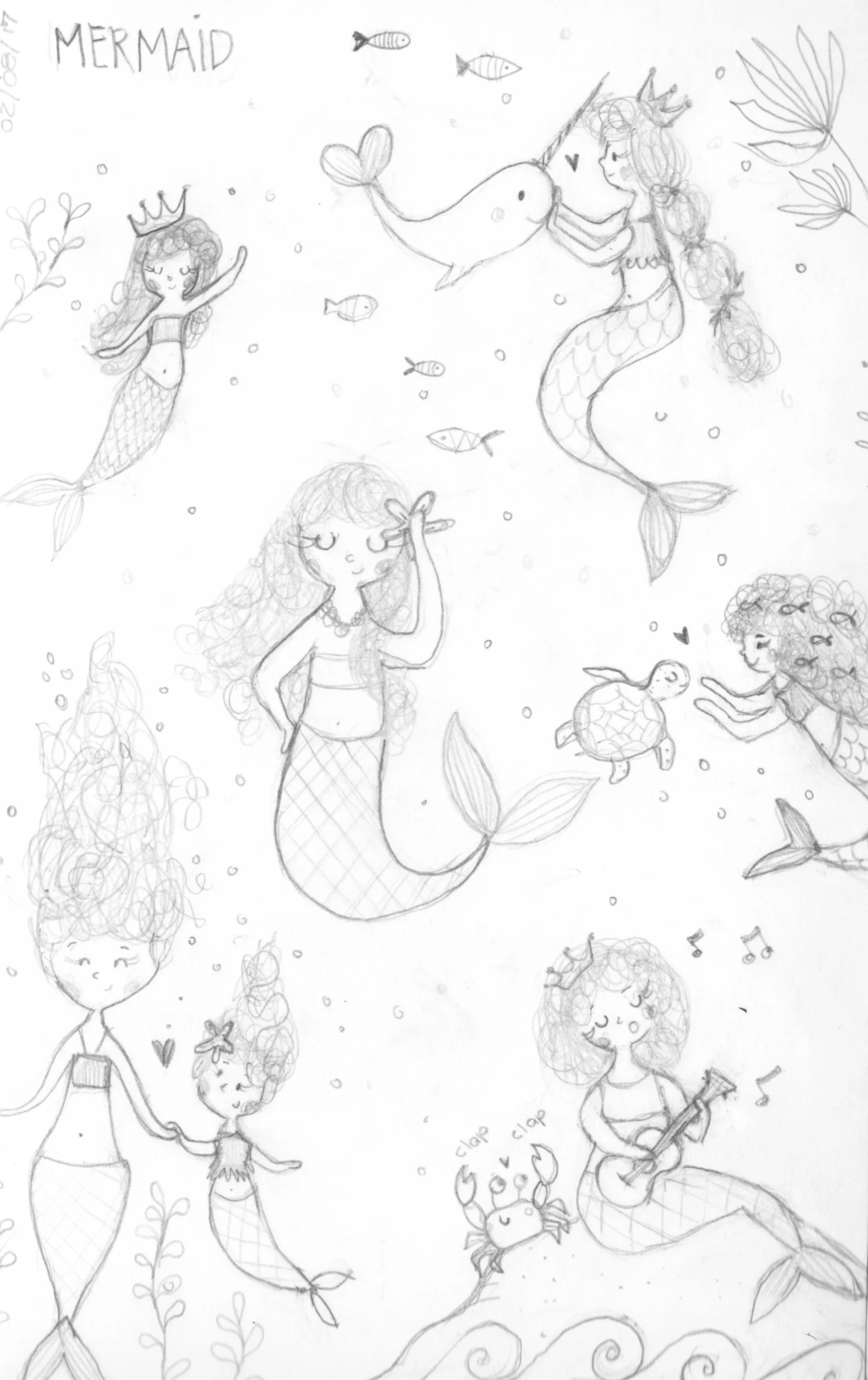 Mermaid sketch - from my sketchbook