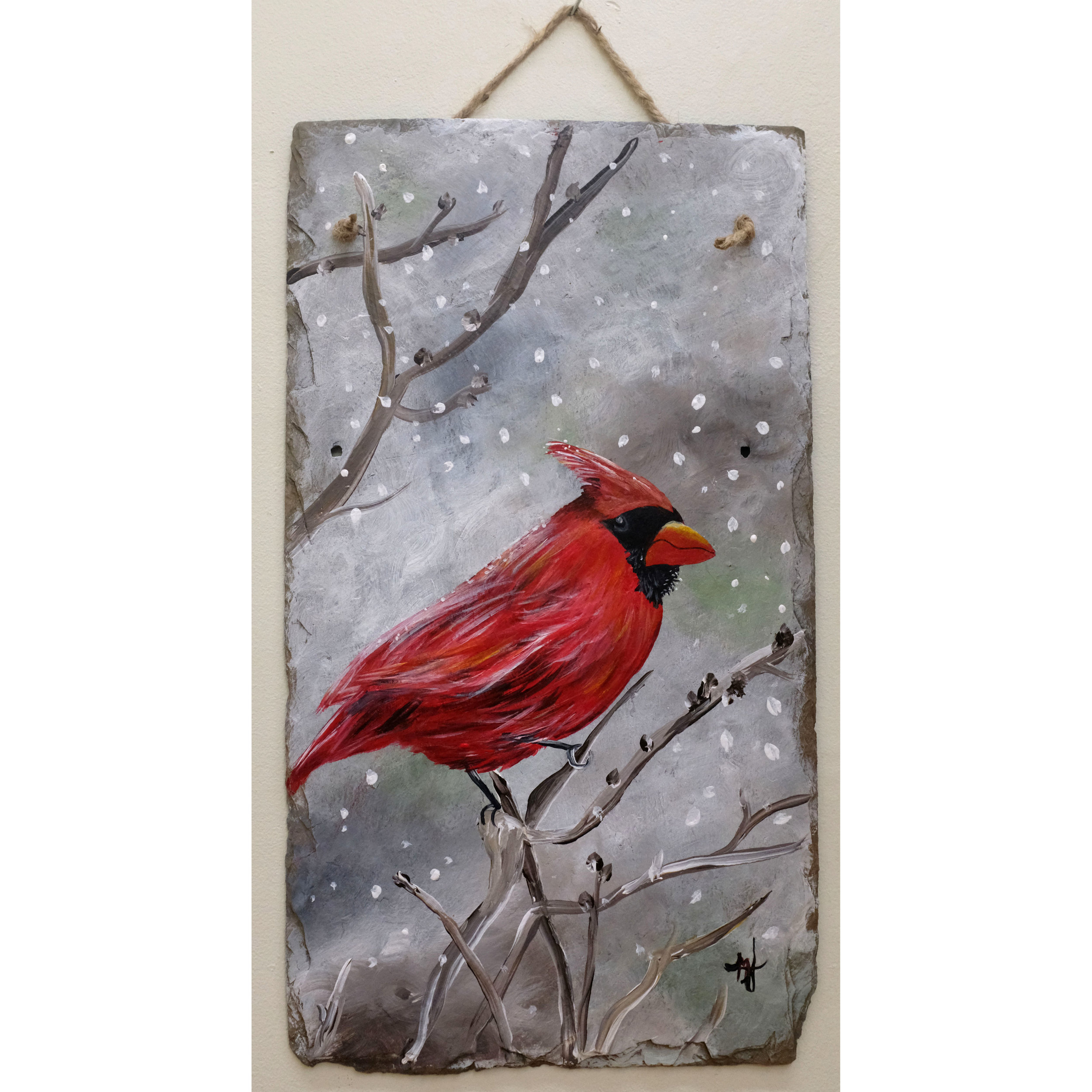 Snowy Cardinal Slate2.jpg