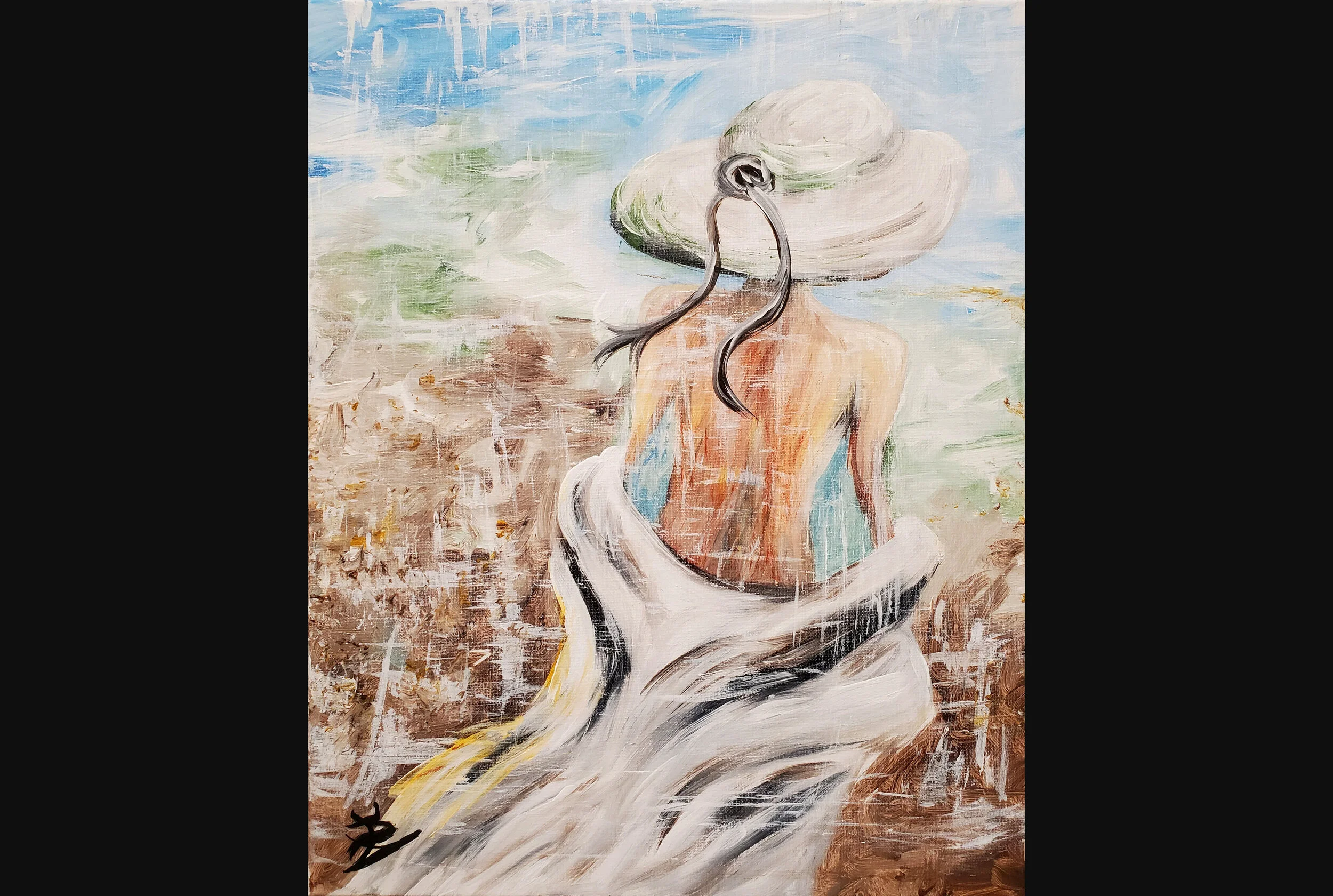 Abstract Woman Blue