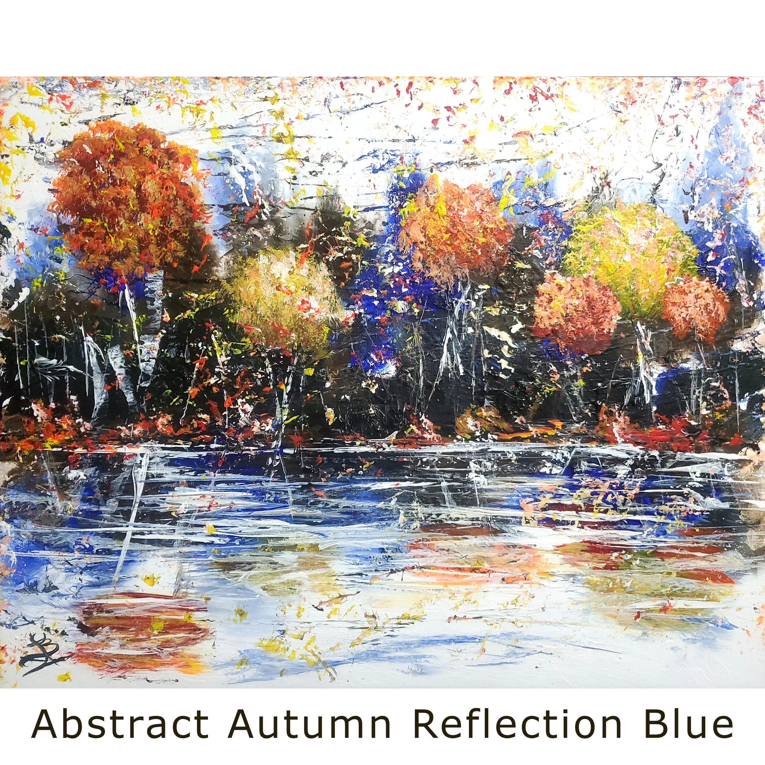 Autumn Reflection Blue — Michelle the Painter