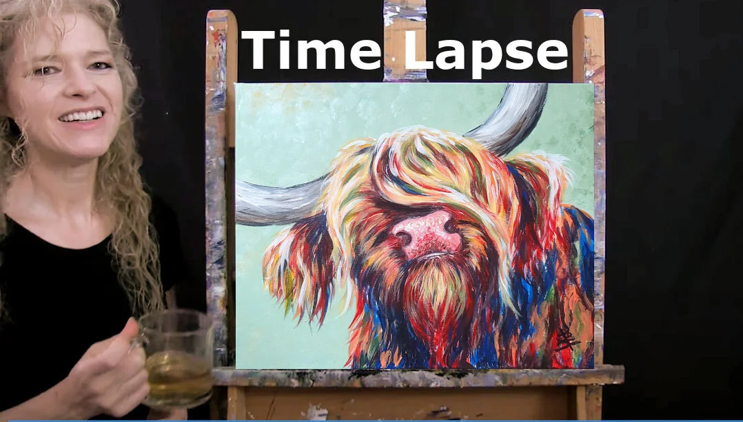 Colorful Highland Cow