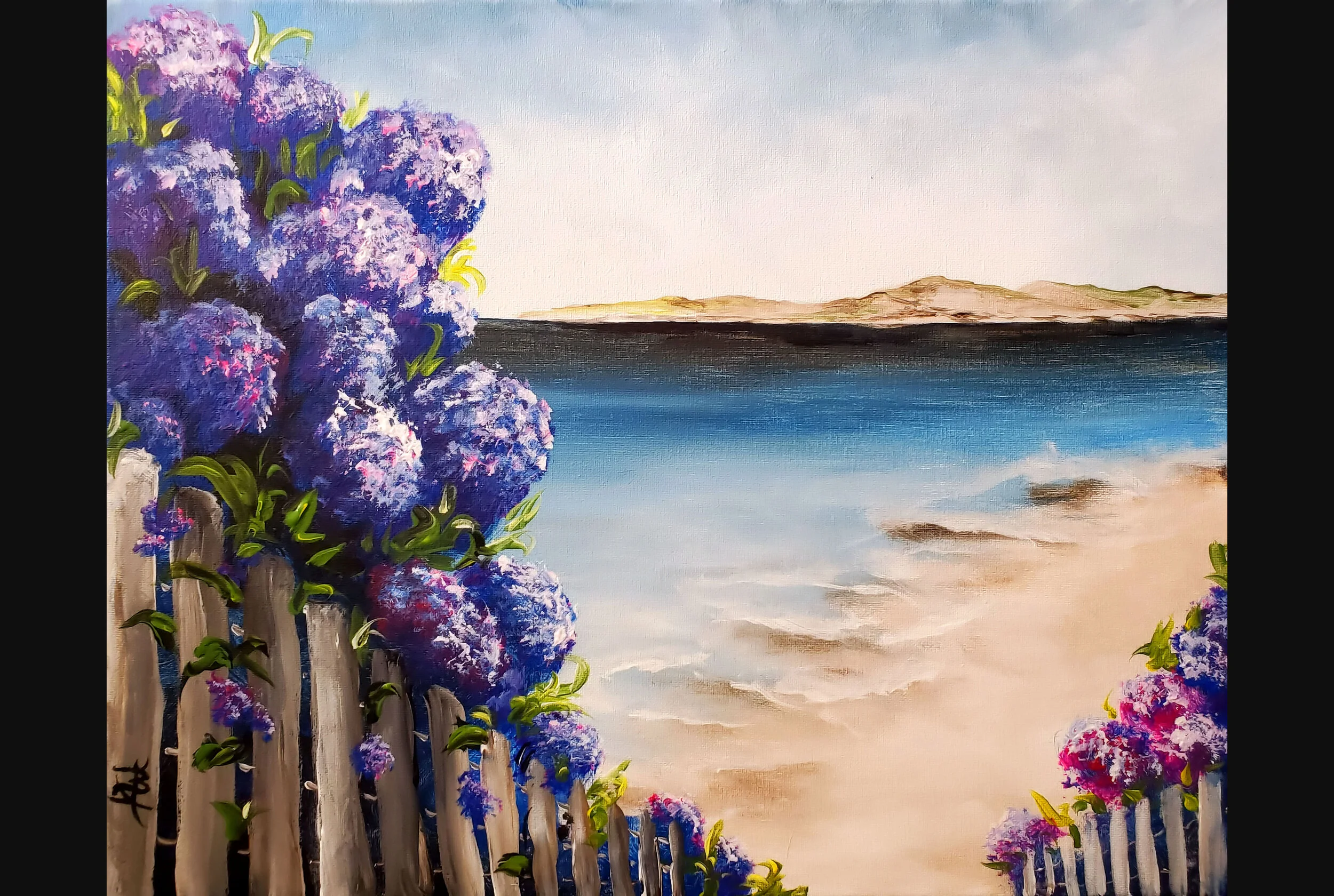 Hydrangeas by the Ocean
