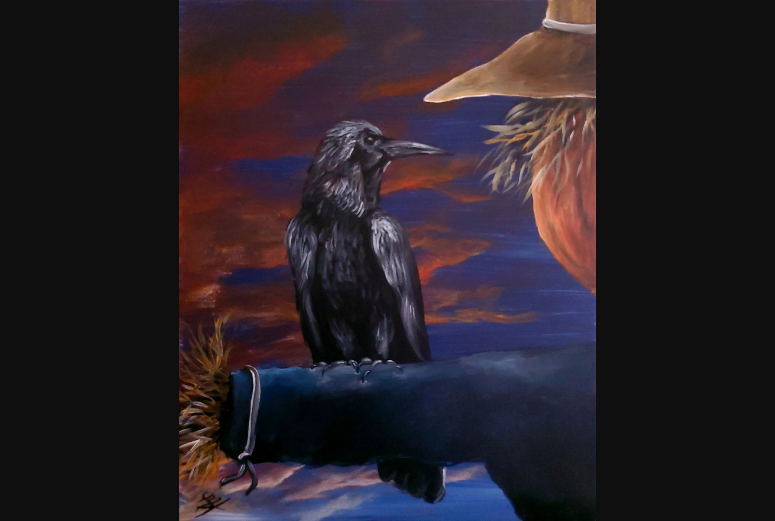 Crow on a Scarecrow