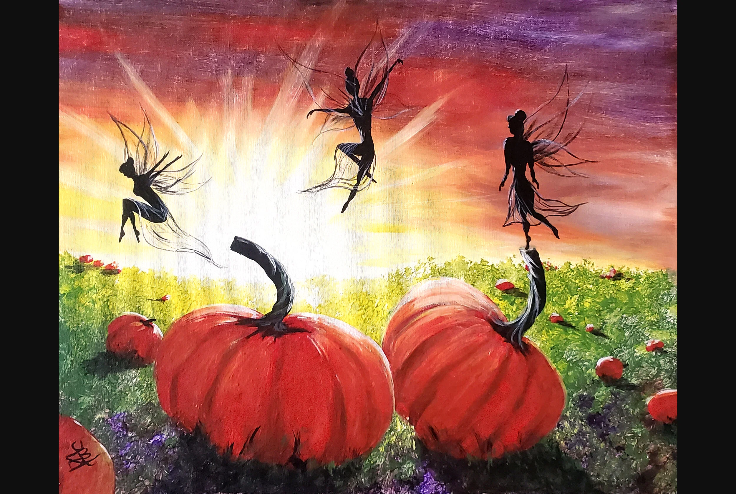 Playful Pumpkin Fairies