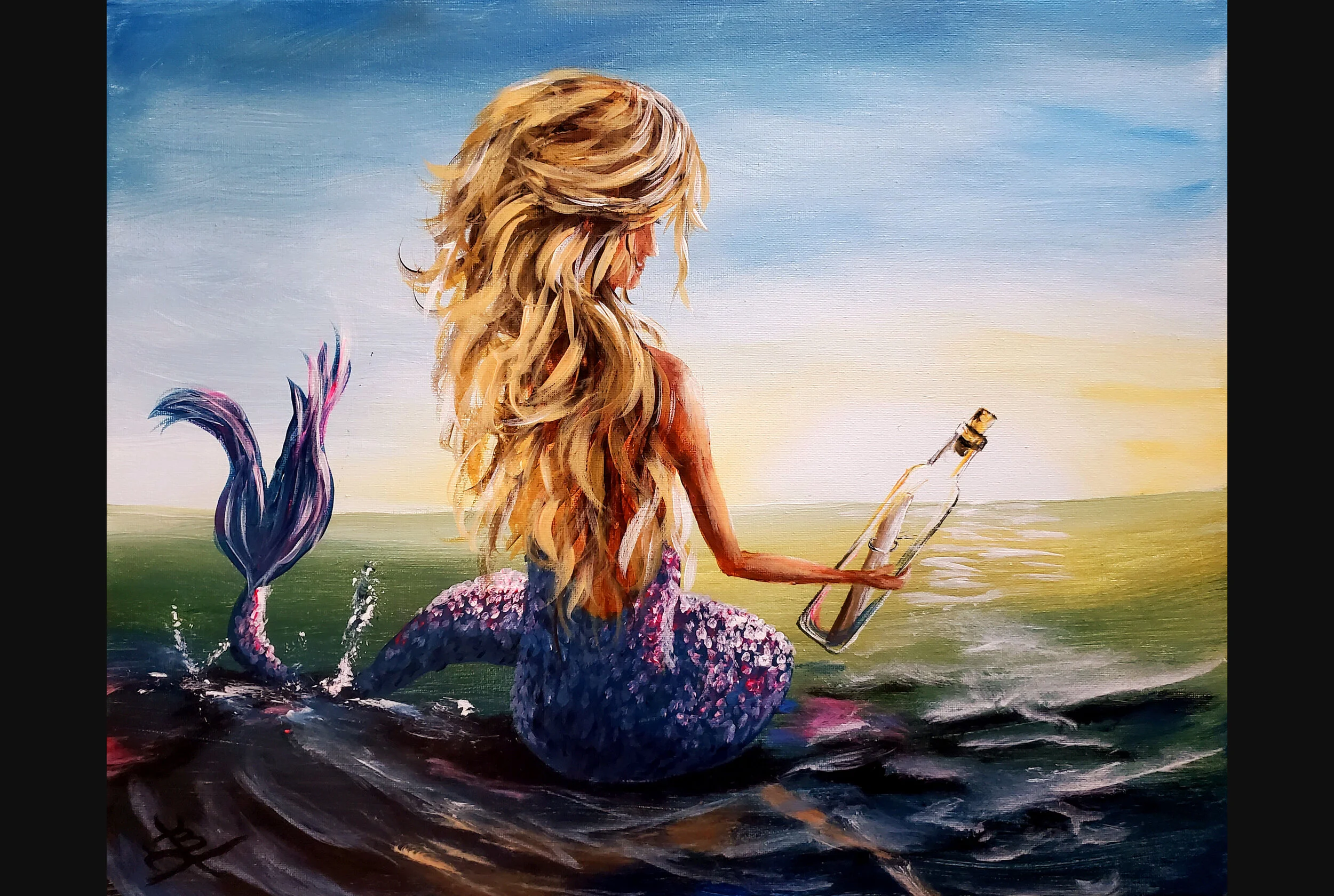 Mermaid Message in a Bottle