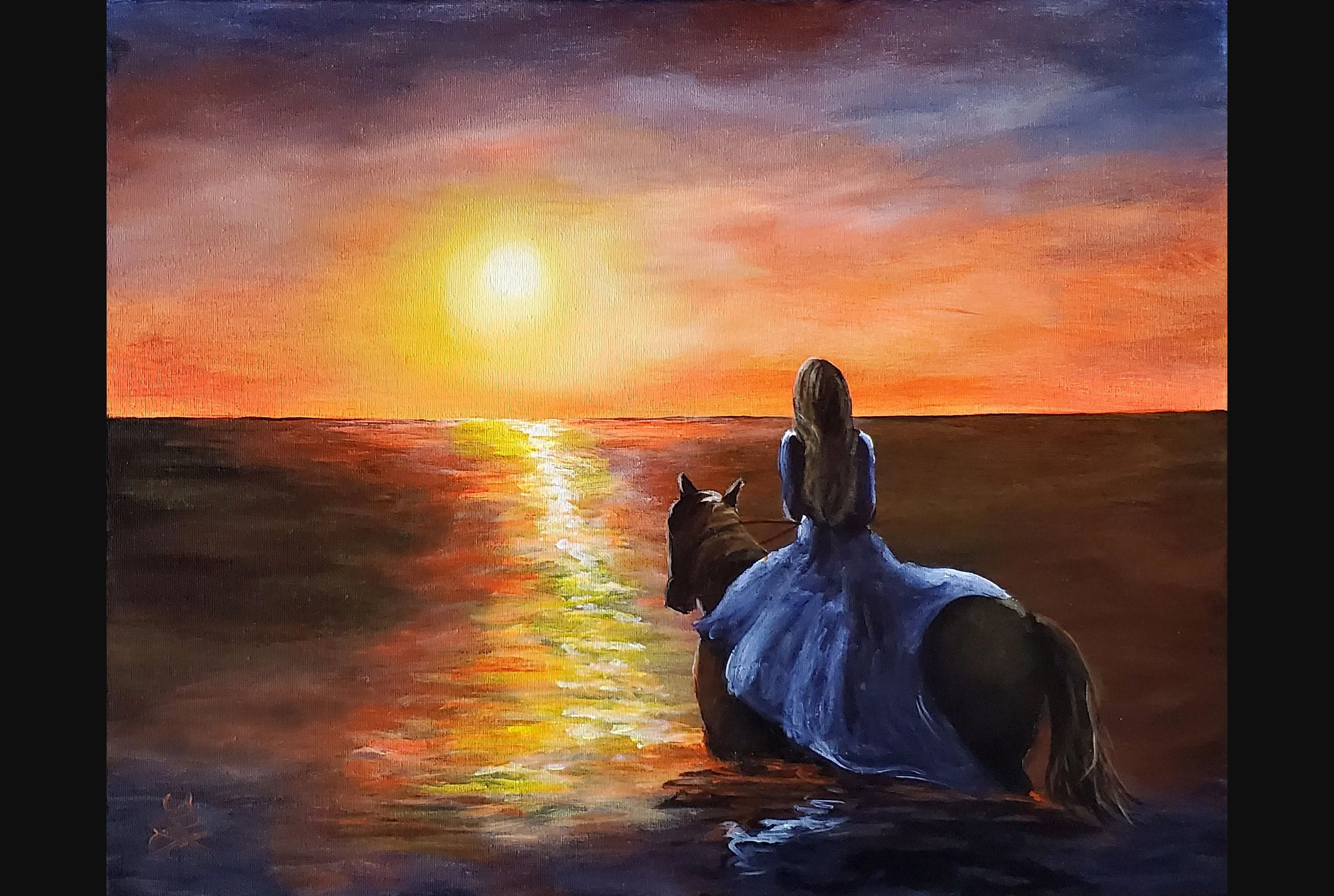Horseback Ocean Sunset