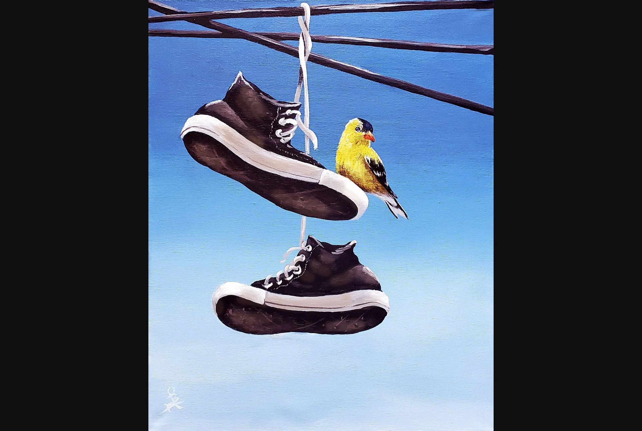 Chickadee on Sneakers