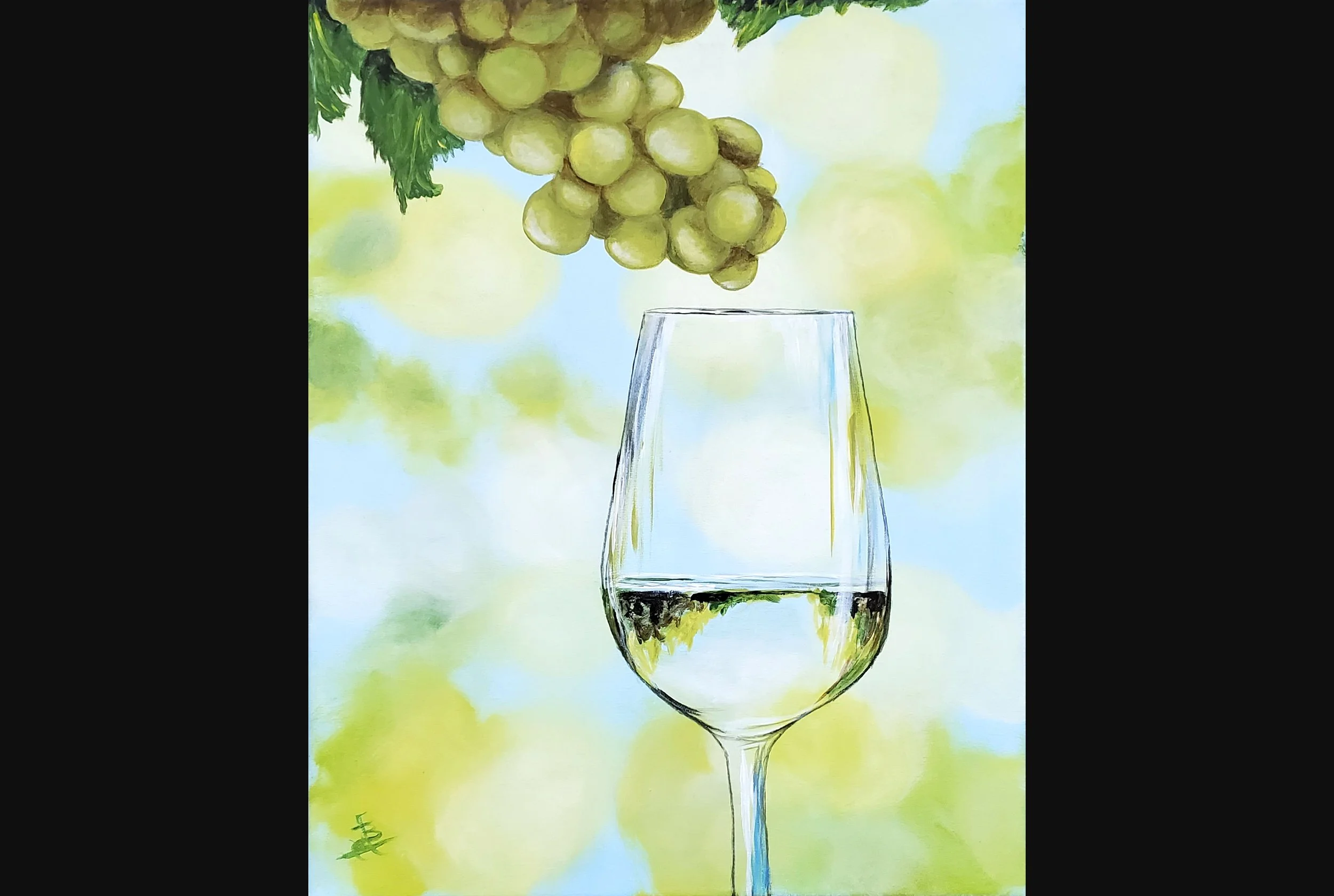 White Wine and Grapes