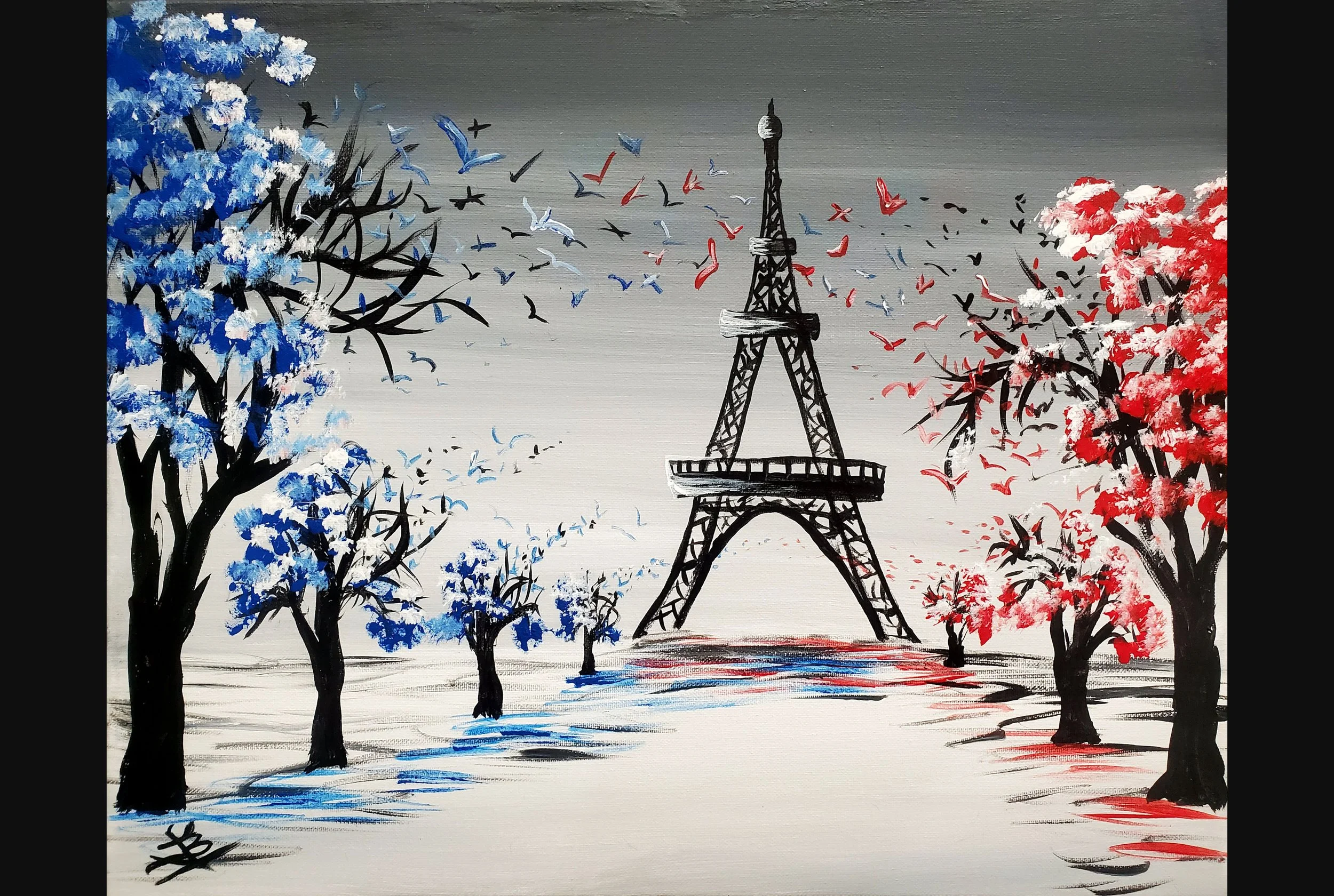Bird Tree Eiffel Tower