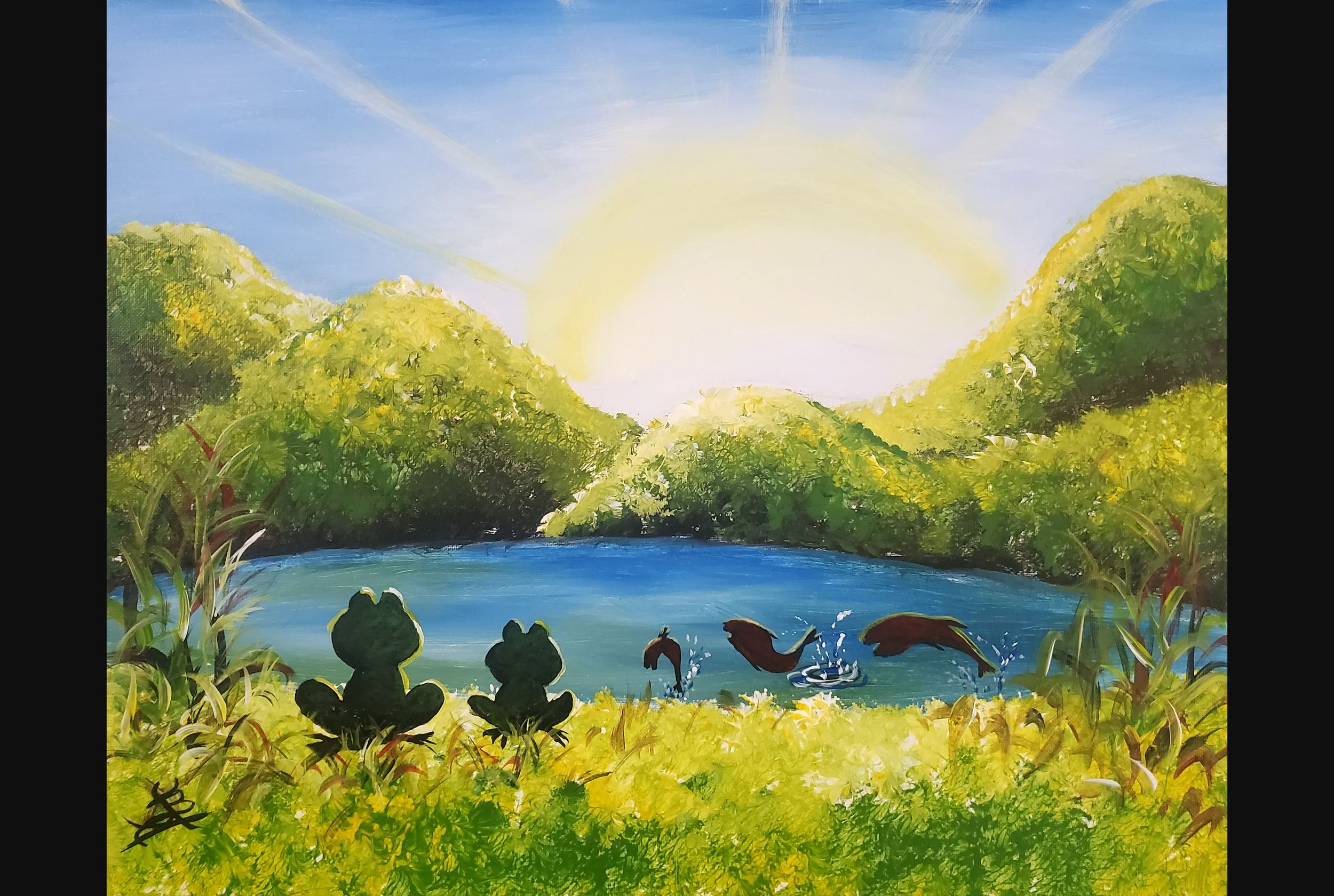 Sunrise Over Mountain Water