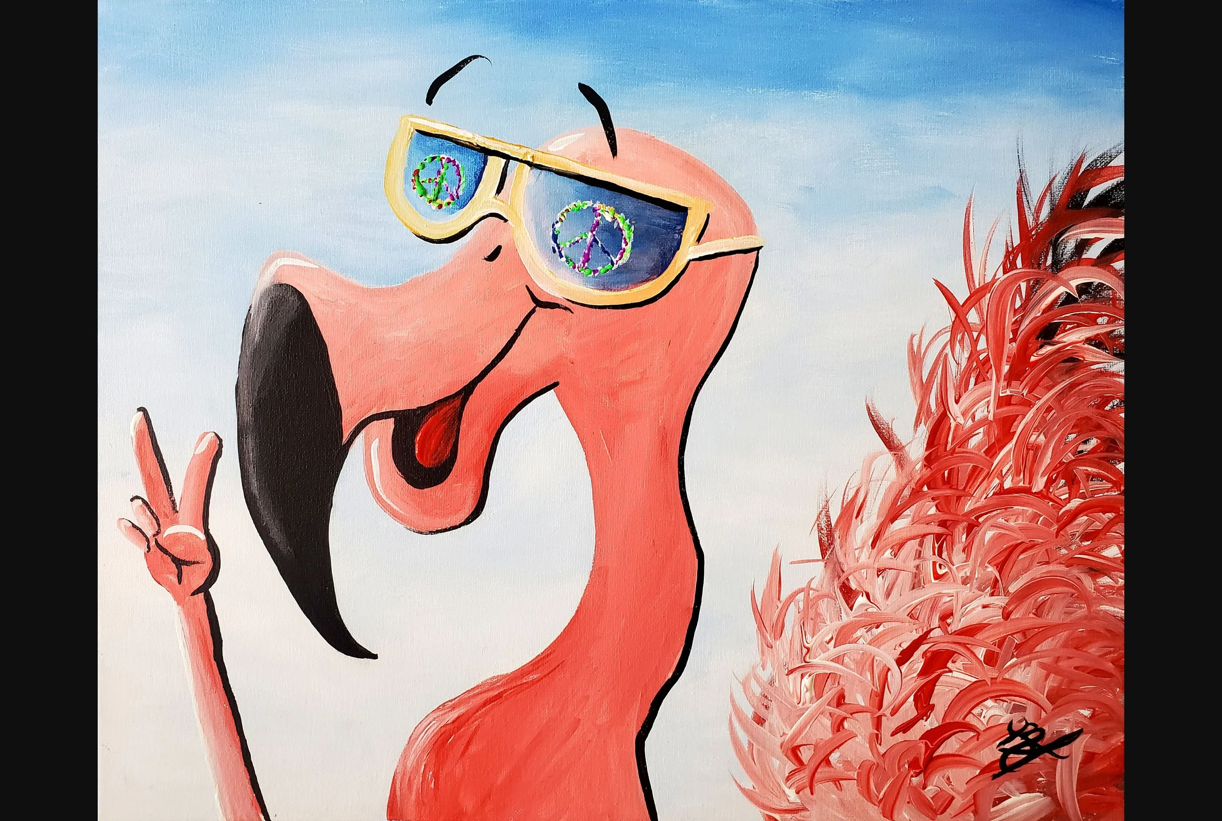 Peace Loving Flamingo