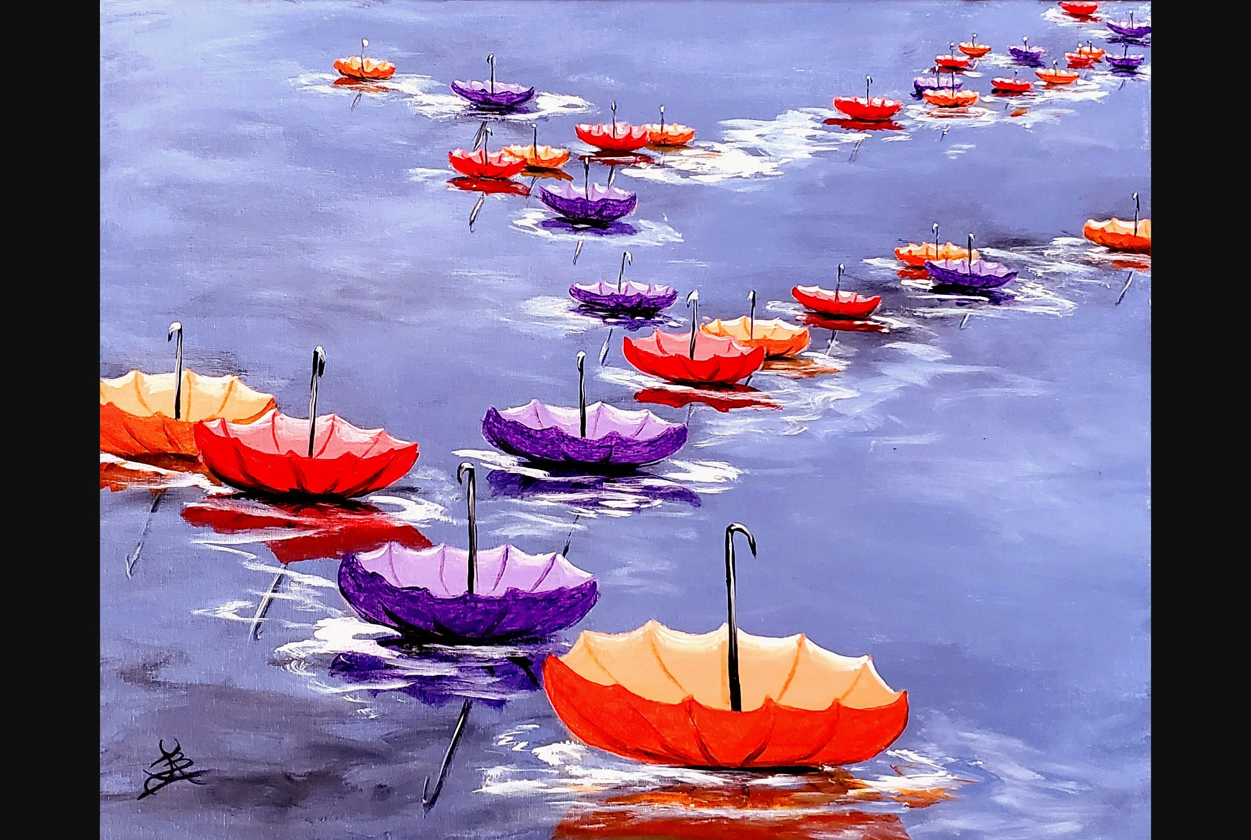 Floating Umbrellas