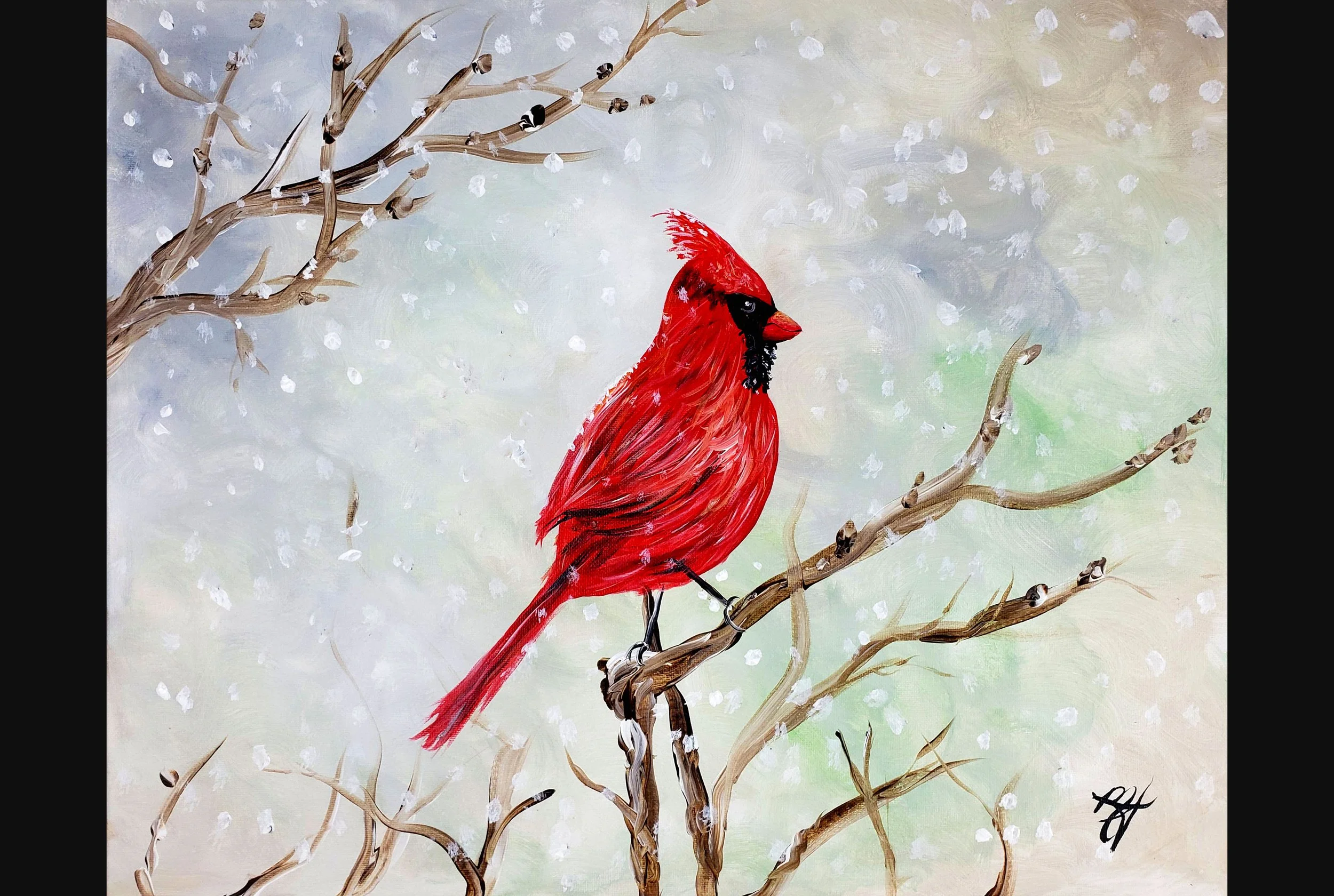 Cardinal in Snow